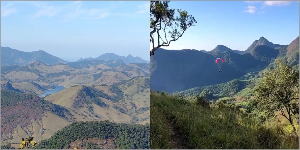 Ambiente é propício para voar de parapente e convidativo para contemplar a natureza