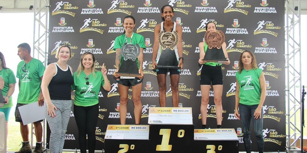 Haverá premiação para os três primeiros colocados no geral, feminino e masculino 