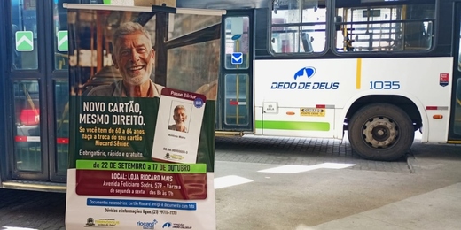 Idosos de 60 a 64 anos devem trocar o cartão de passagem do transporte municipal em Teresópolis