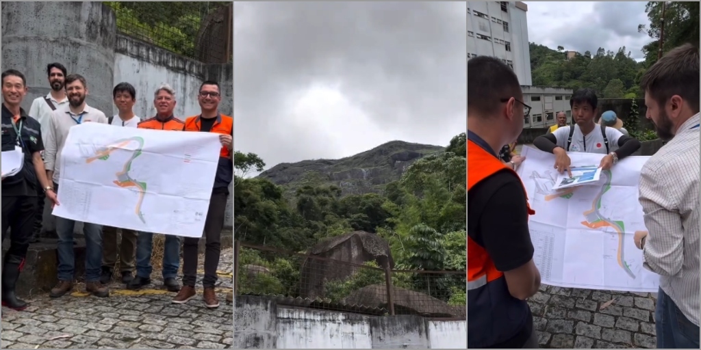 Visita ao local da construção da primeira 'Barreira Sabo do Brasil' atrás do Hospital São Lucas, em Duas Pedras