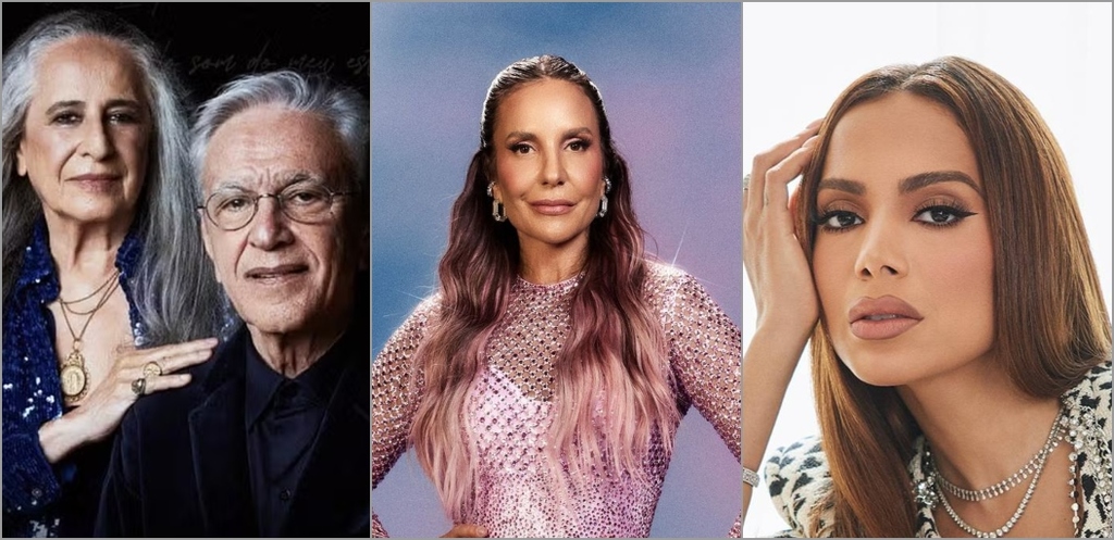 Caetano Veloso, Maria Bethânia, Ivete Sangalo e Anitta são atrações do Réveillon 2025 no Rio, anuncia Eduardo Paes