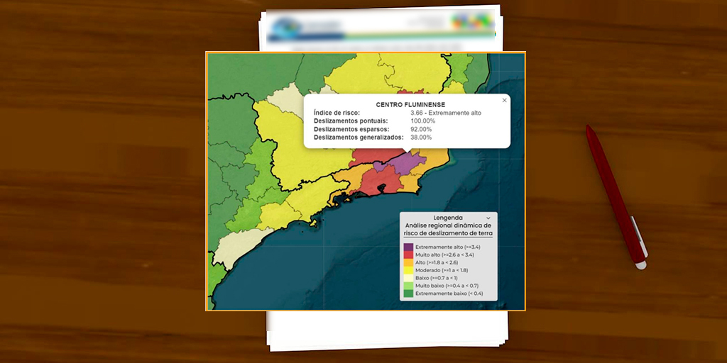 Em fevereiro de 2024, o GeoRisk identificou os riscos em Petrópolis