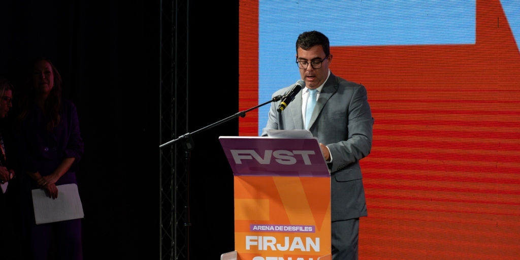 Presidente do Sindvest, Gustavo Moraes, discursou na abertura do evento