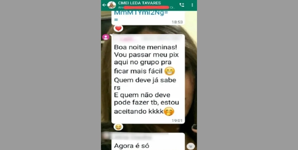 Segundo a denúncia, funcionárias da escola fizeram aposta pelo aplicativo WhatsApp 